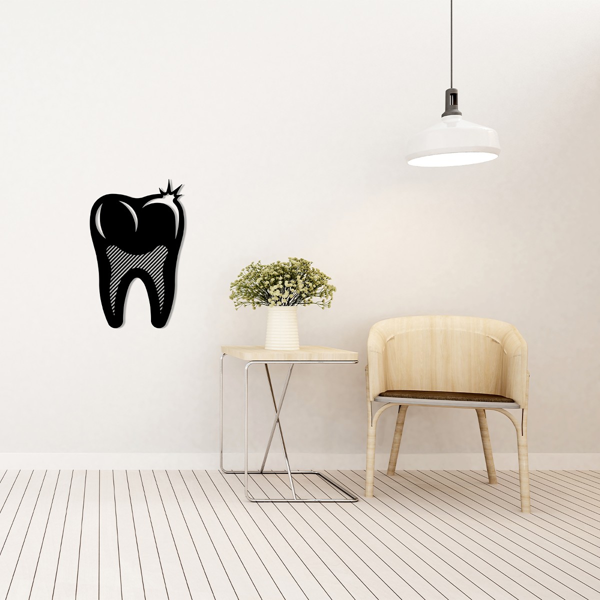 Metal Wall Art Stylized Teeth Design-A
