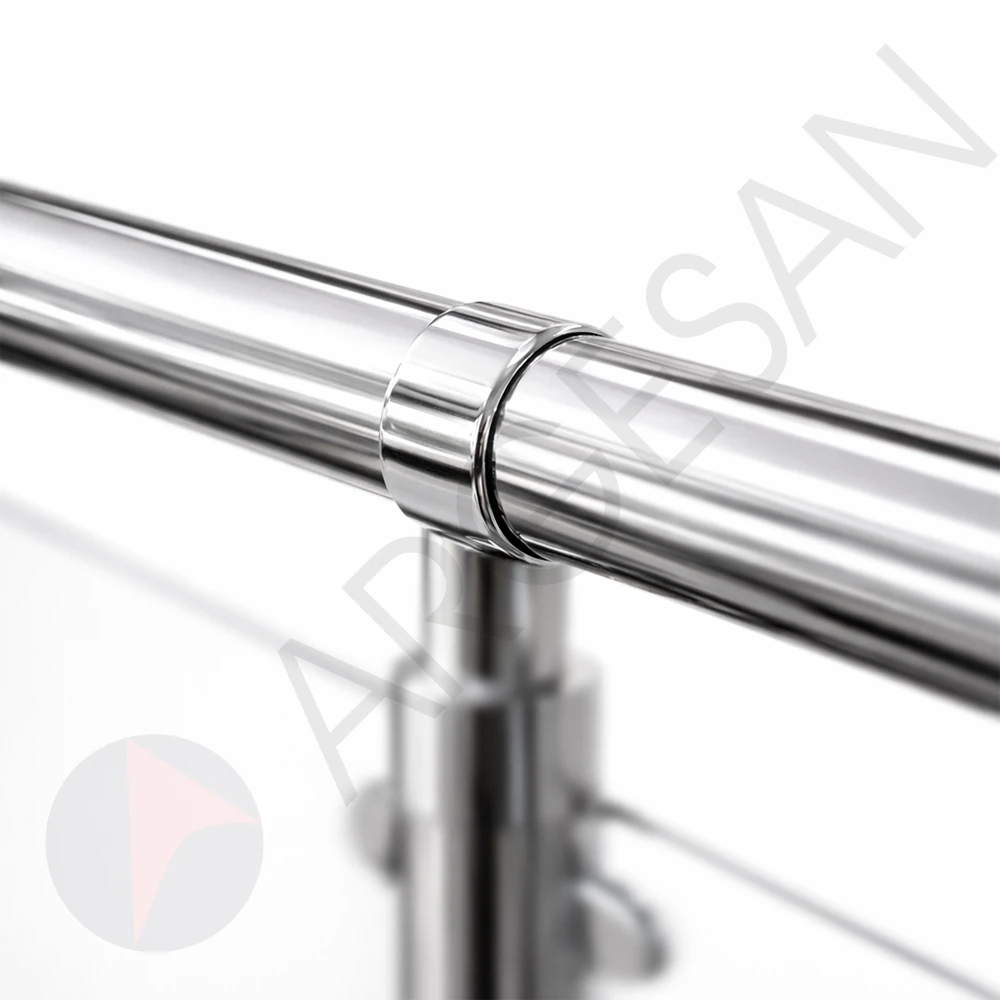 Pipe Railing Sleeves Stainless Steel Pipe Connection Sleeve | Handrail Elbow & Straight Pipe ...