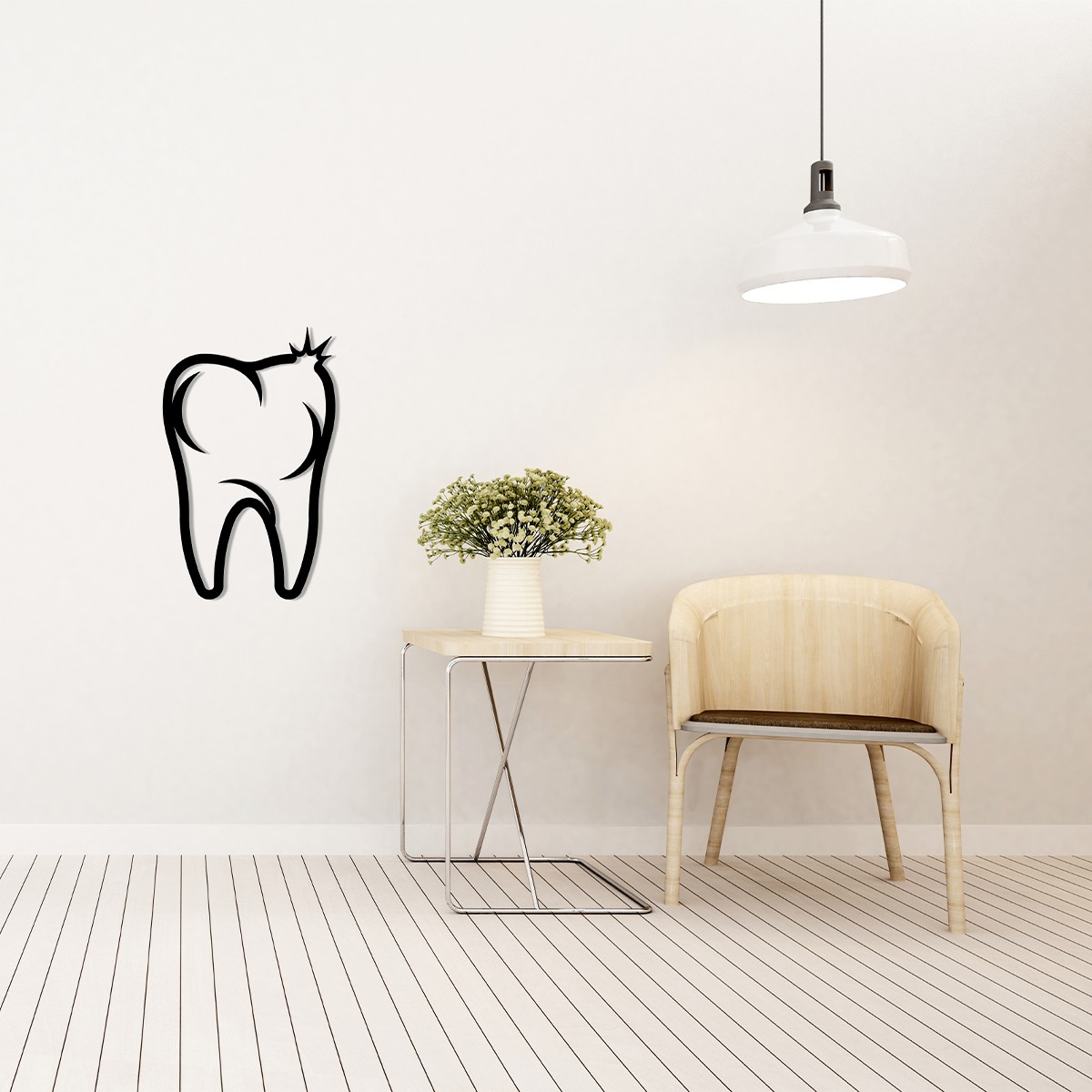 Metal Wall Art Stylized Teeth Design-C