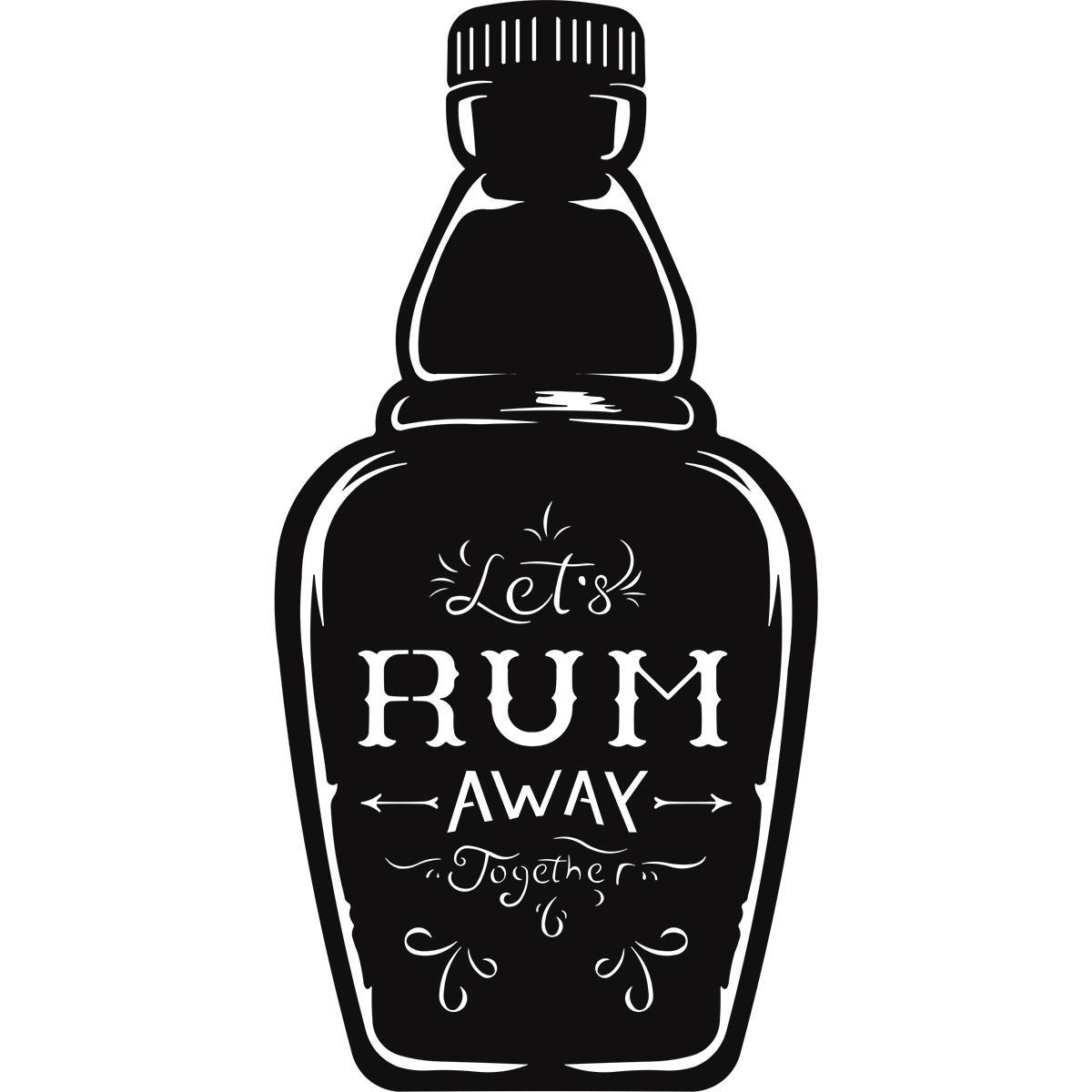 Rum Away Metal Duvar Tablo