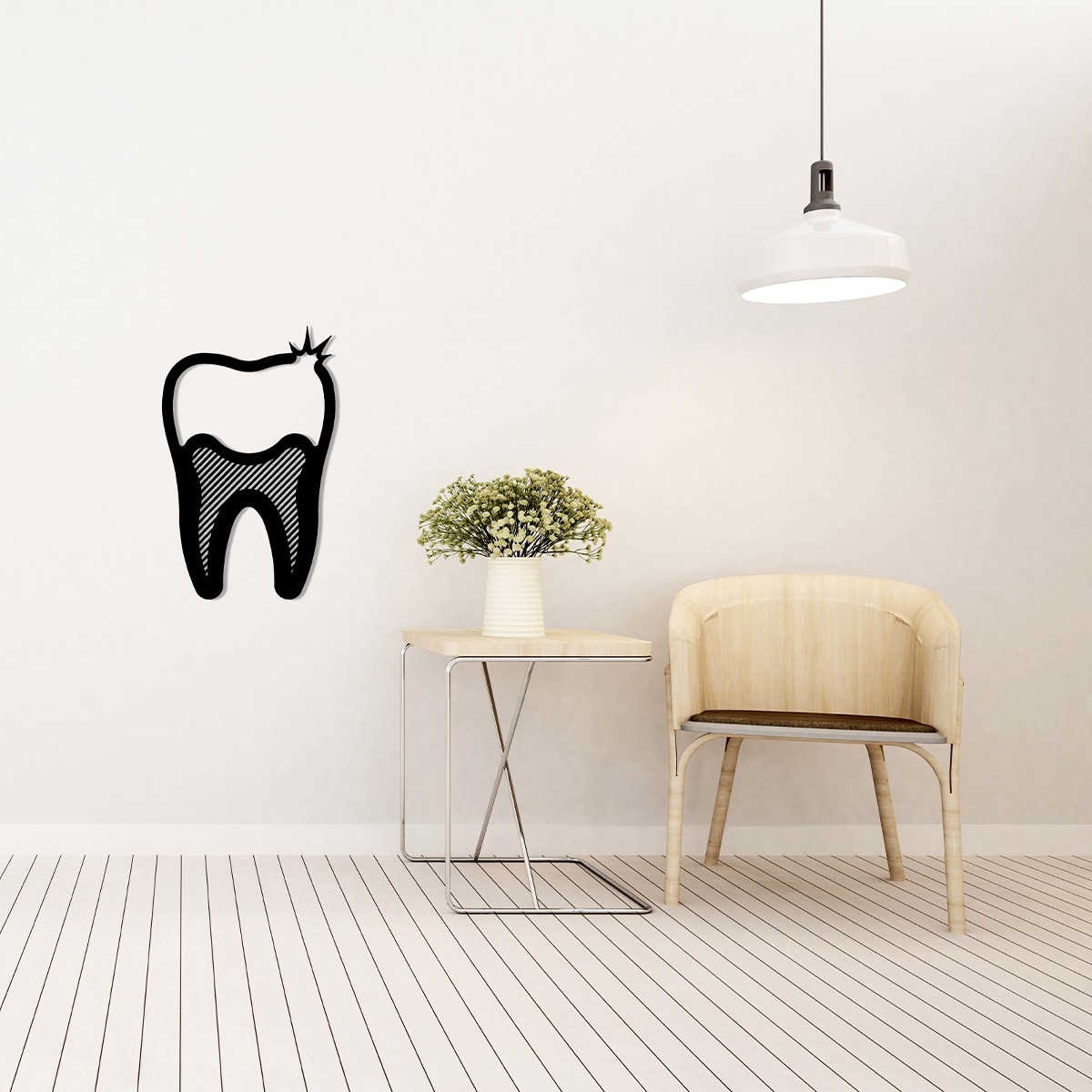  Metal Wall Art Stylized Teeth Design-B