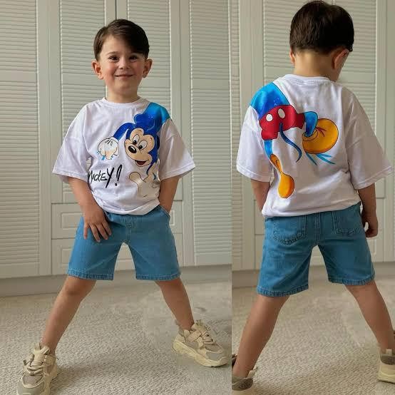 Erkek Çocuk Mickey Kot Şortlu İkili Takım