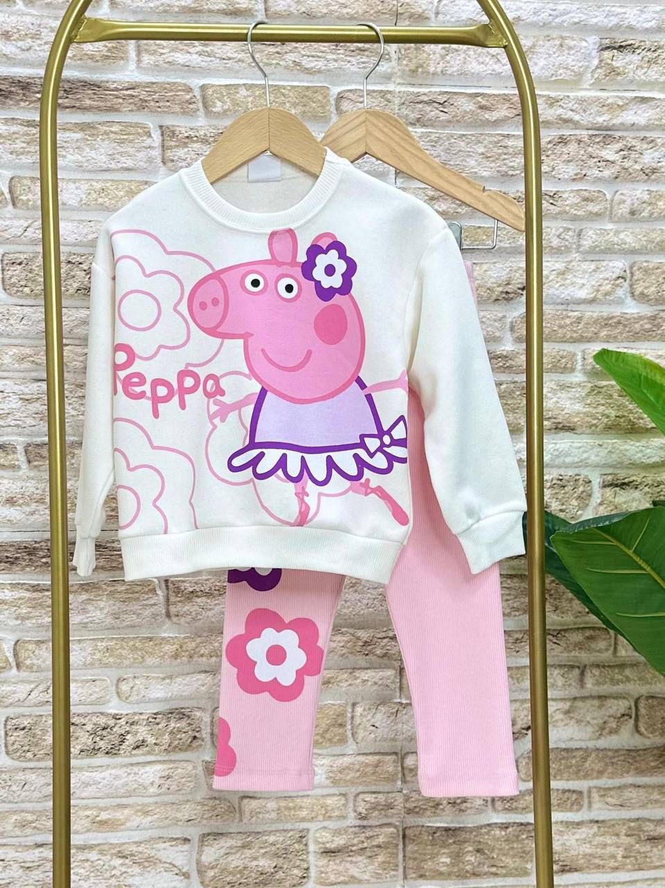 Peppa Baskılı Kız Çocuk İkili Takım