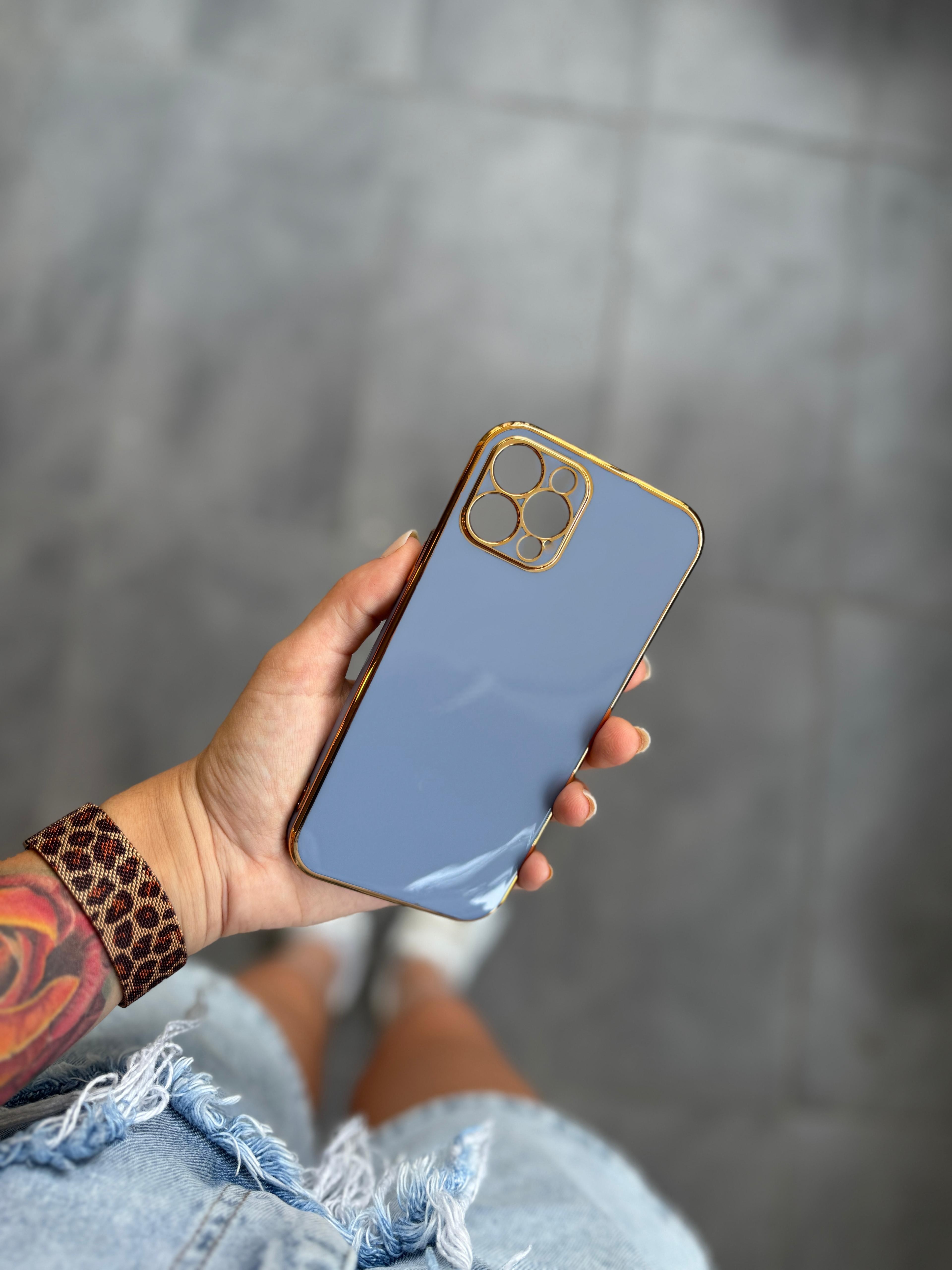 Parlak Silikon Lavander Telefon Kılıfı