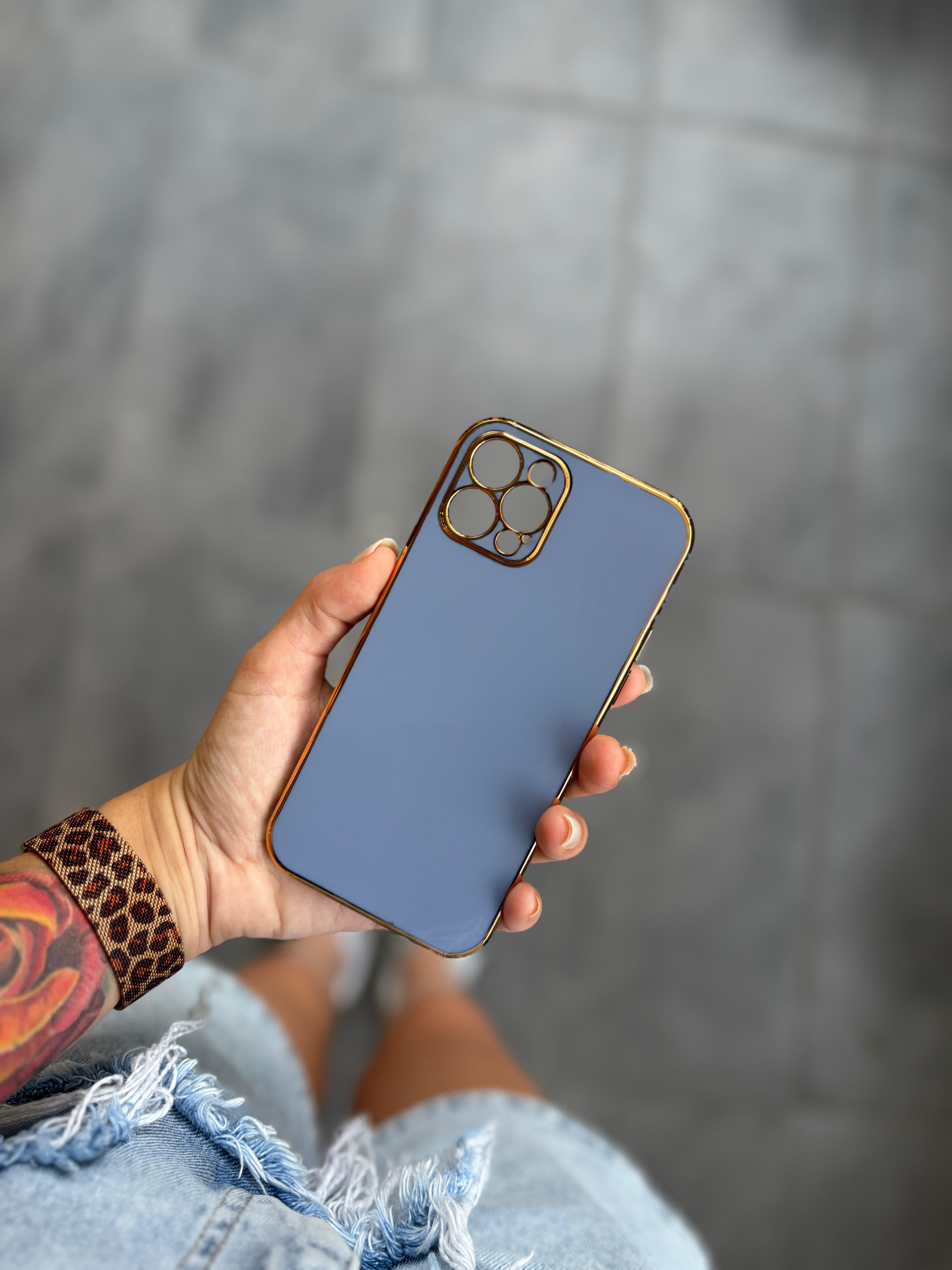Parlak Silikon Lavander Telefon Kılıfı