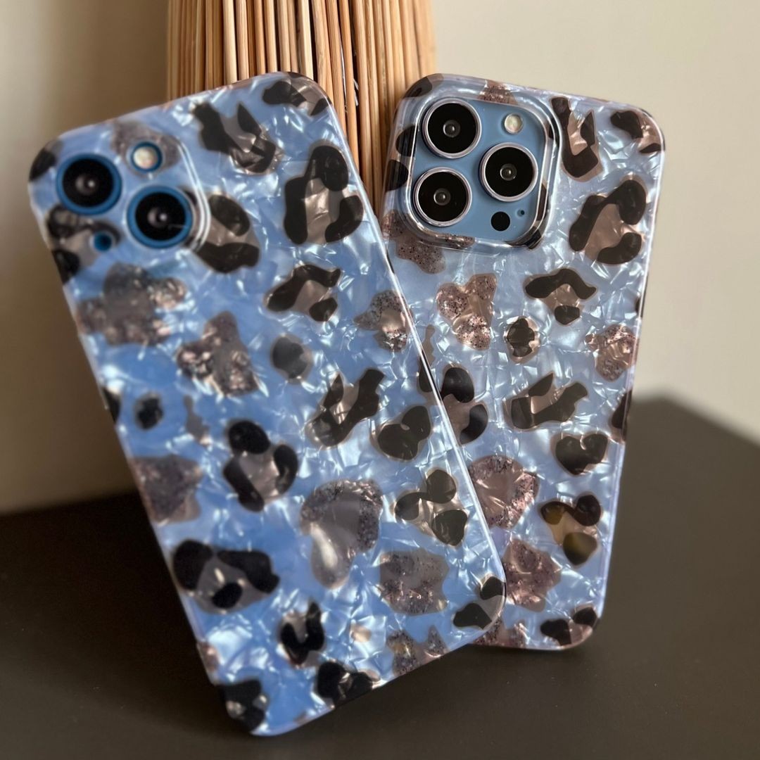 Leopar Baskılı Lens Koruyuculu Kılıf