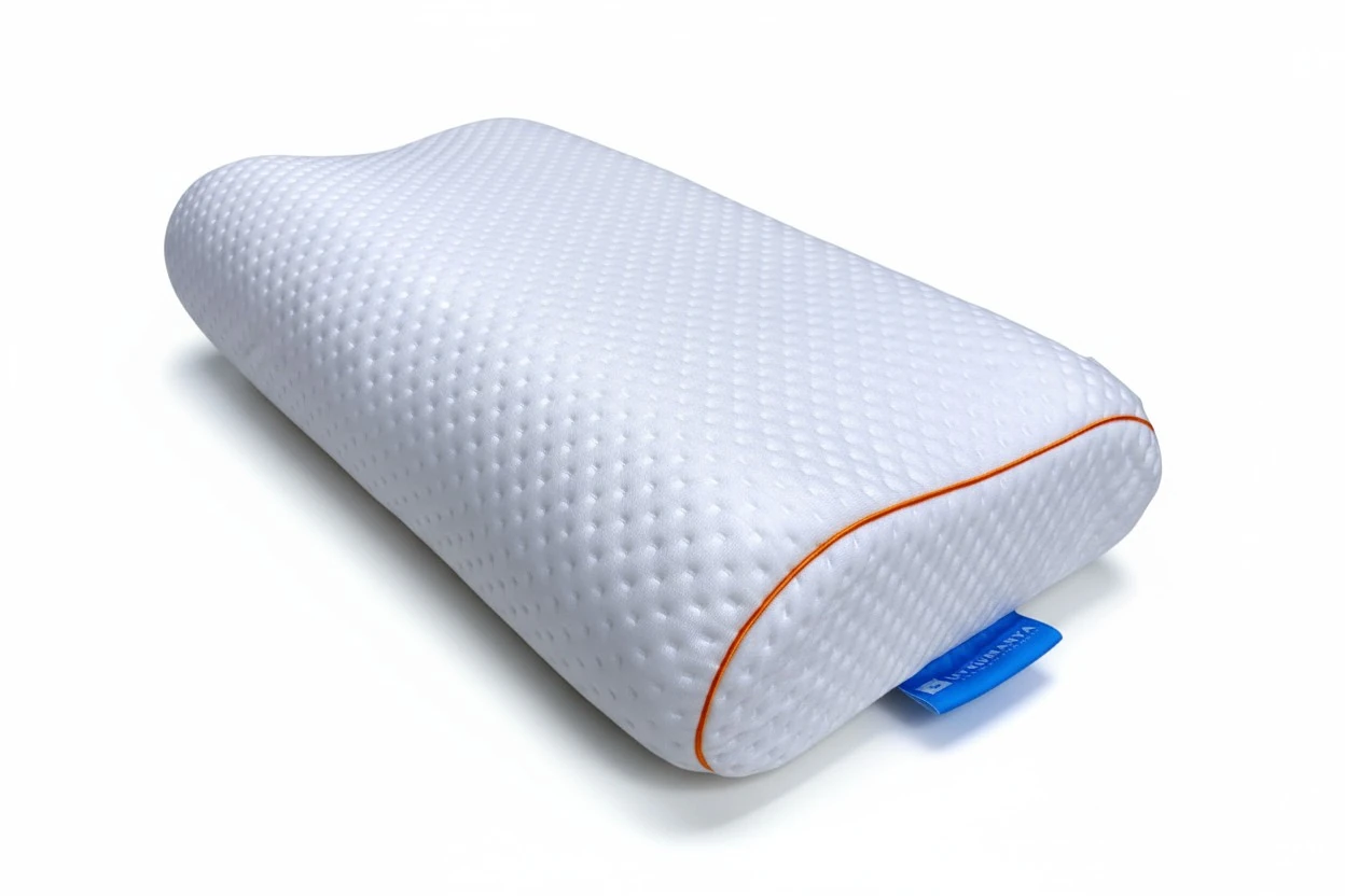 Uykumanya Comfort Series Visco S Orange Line Yastık Mite-Free Orange Line Kılıf 60x40/11/10cm