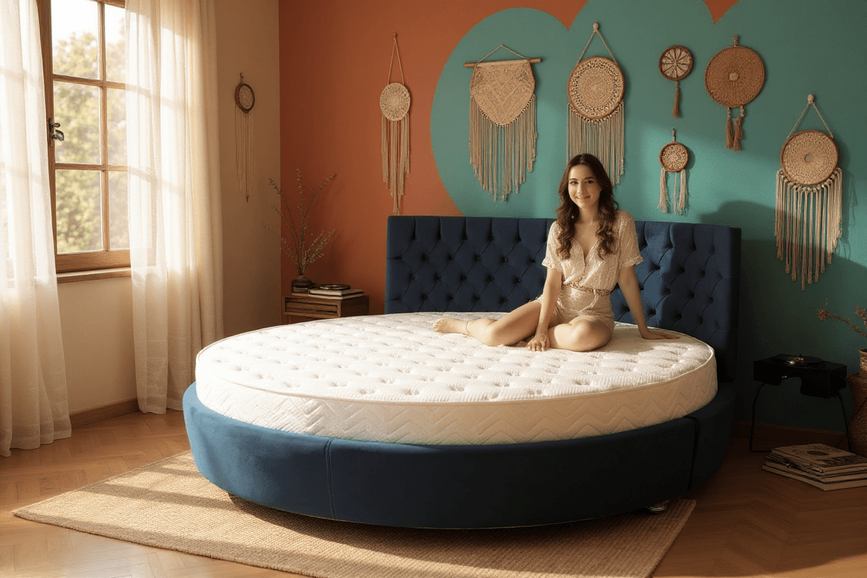 Uykumanya Truva Yuvarlak Baza Set - Yatak Çapı: 220cm