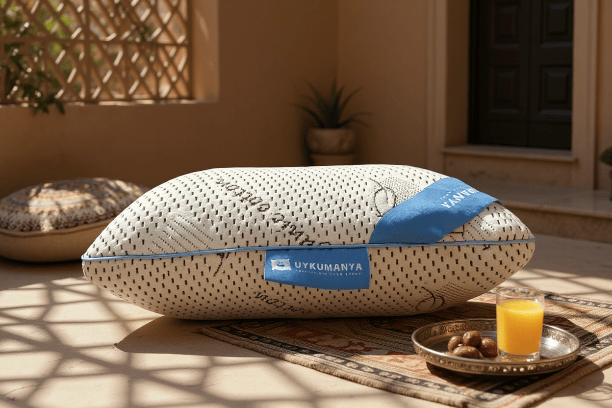 Uykumanya Comfort Series Pure Lateks Yastık Mite-Free Organic Cotton Kılıf 60x40x15cm