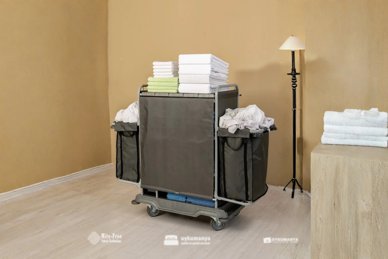 Uykumanya Otel Malzemeleri Kat Servis Arabası – Büyük Boy