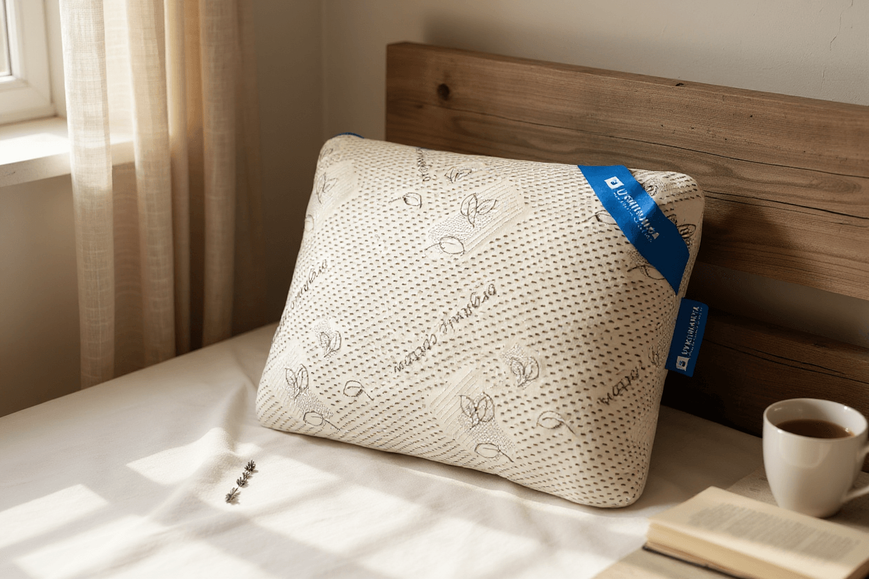 Uykumanya Comfort Series Pure Lateks Yastık Mite-Free Organic Cotton Kılıf 60x40x15cm