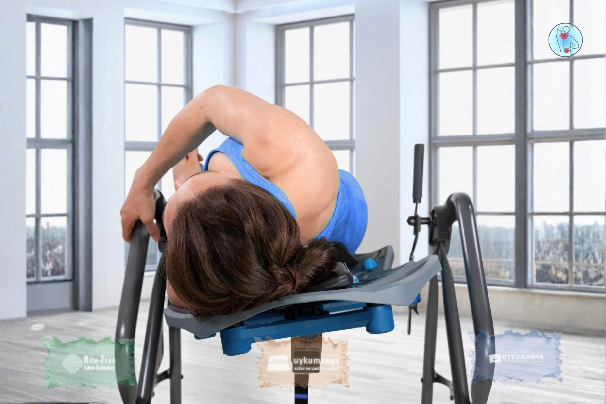 Uykumanya Teeter Inversion Table Fit Spine Baş Aşağı Durma Aleti Bel ve Sırt rahatsızlıkları için