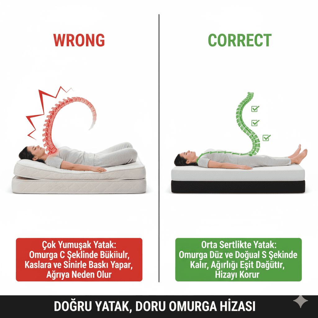 Doğru Yatak Doğru Omurga Hizası