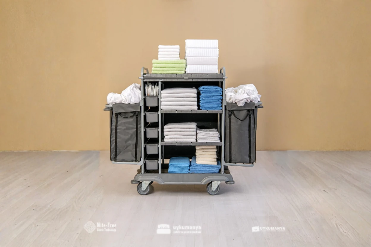 Uykumanya Otel Malzemeleri Kat Servis Arabası – Büyük Boy