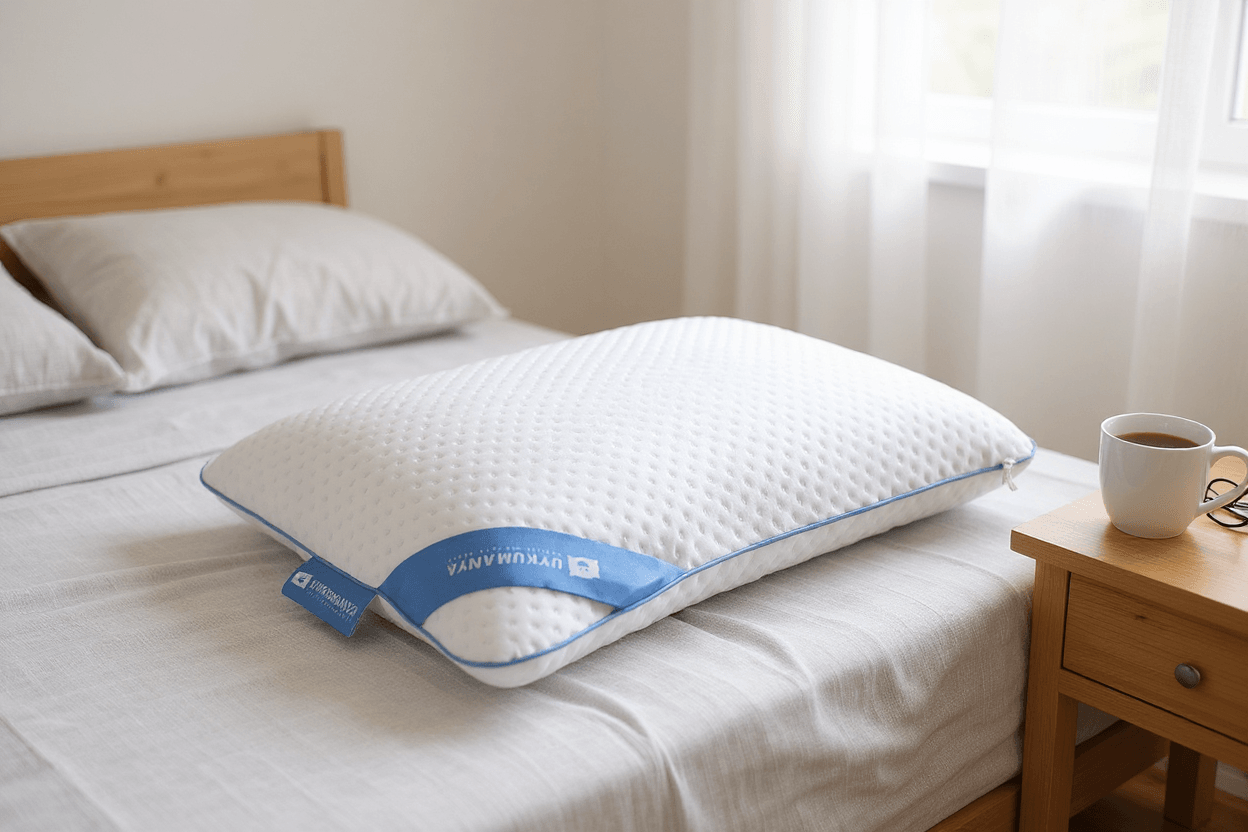 Uykumanya Comfort Series Pure Lateks Yastık Mite-Free Pamuk Beyaz Kılıf 60x40/15cm