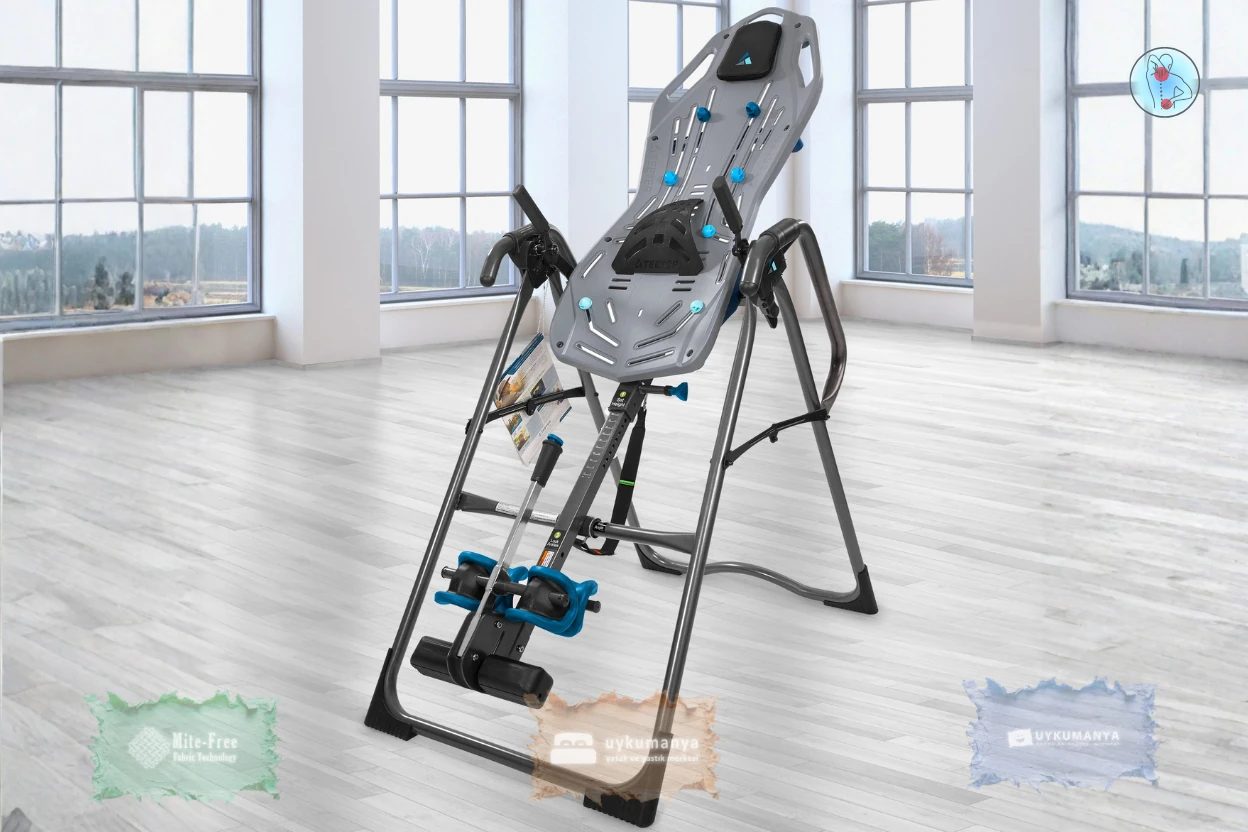 Uykumanya Teeter Inversion Table Fit Spine Baş Aşağı Durma Aleti Bel ve Sırt rahatsızlıkları için
