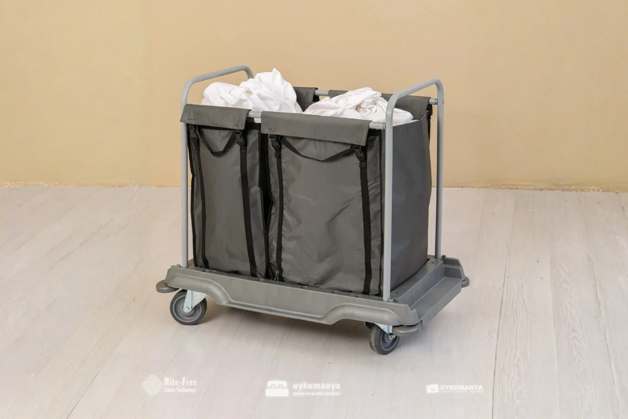 Uykumanya Otel Malzemeleri Çamaşır Toplama Arabası