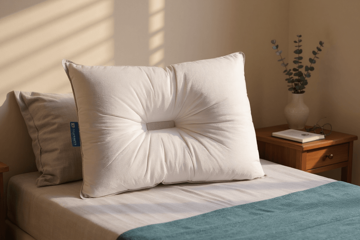 Uykumanya Medical Horlama Önleyici %100 Pamuk Kumaş Yastık Silent Sleep Anti-Snoring Pillow