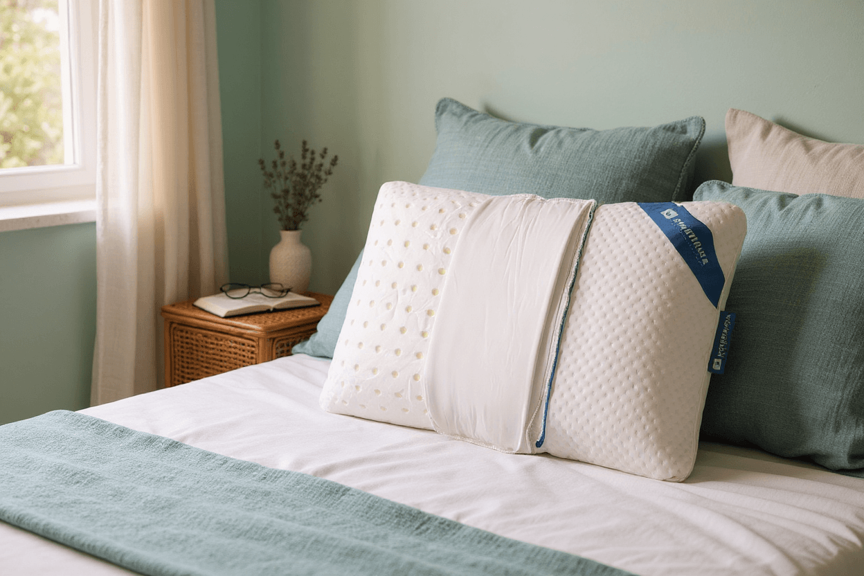 Uykumanya Comfort Series Pure Lateks Yastık Mite-Free Pamuk Beyaz Kılıf 60x40/15cm