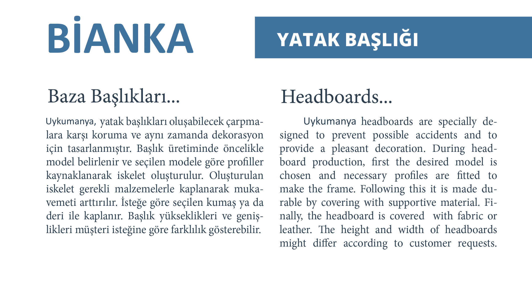 Bianka Yatak Başlığı