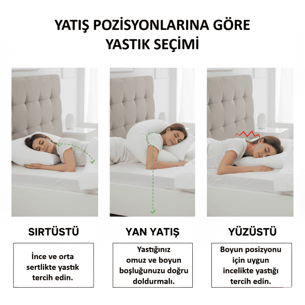 Yastık seçiminin püf noktaları