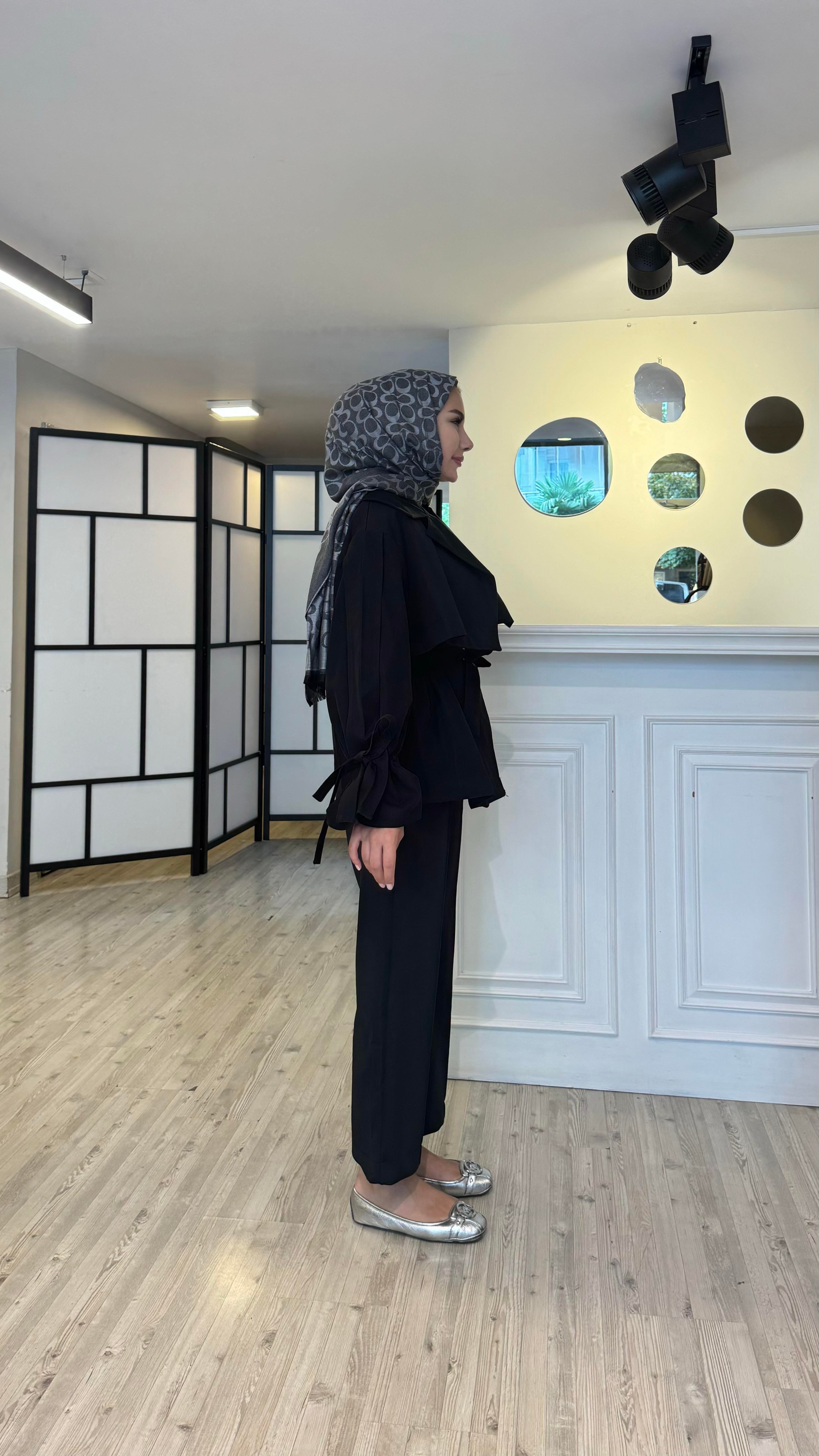 Mini Trençkot - Siyah