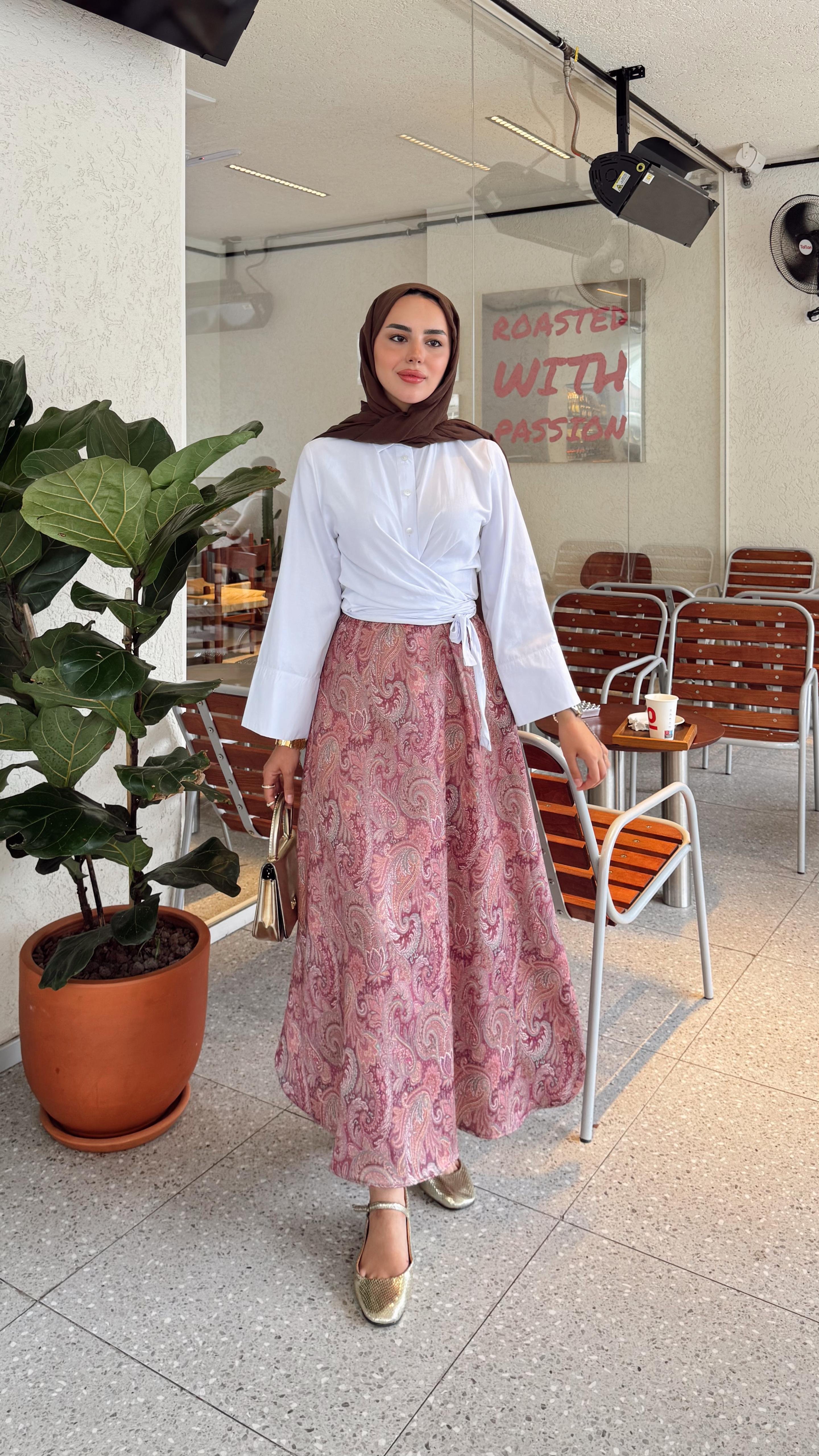 ETNİK SATEN ETEK - Gül Kurusu