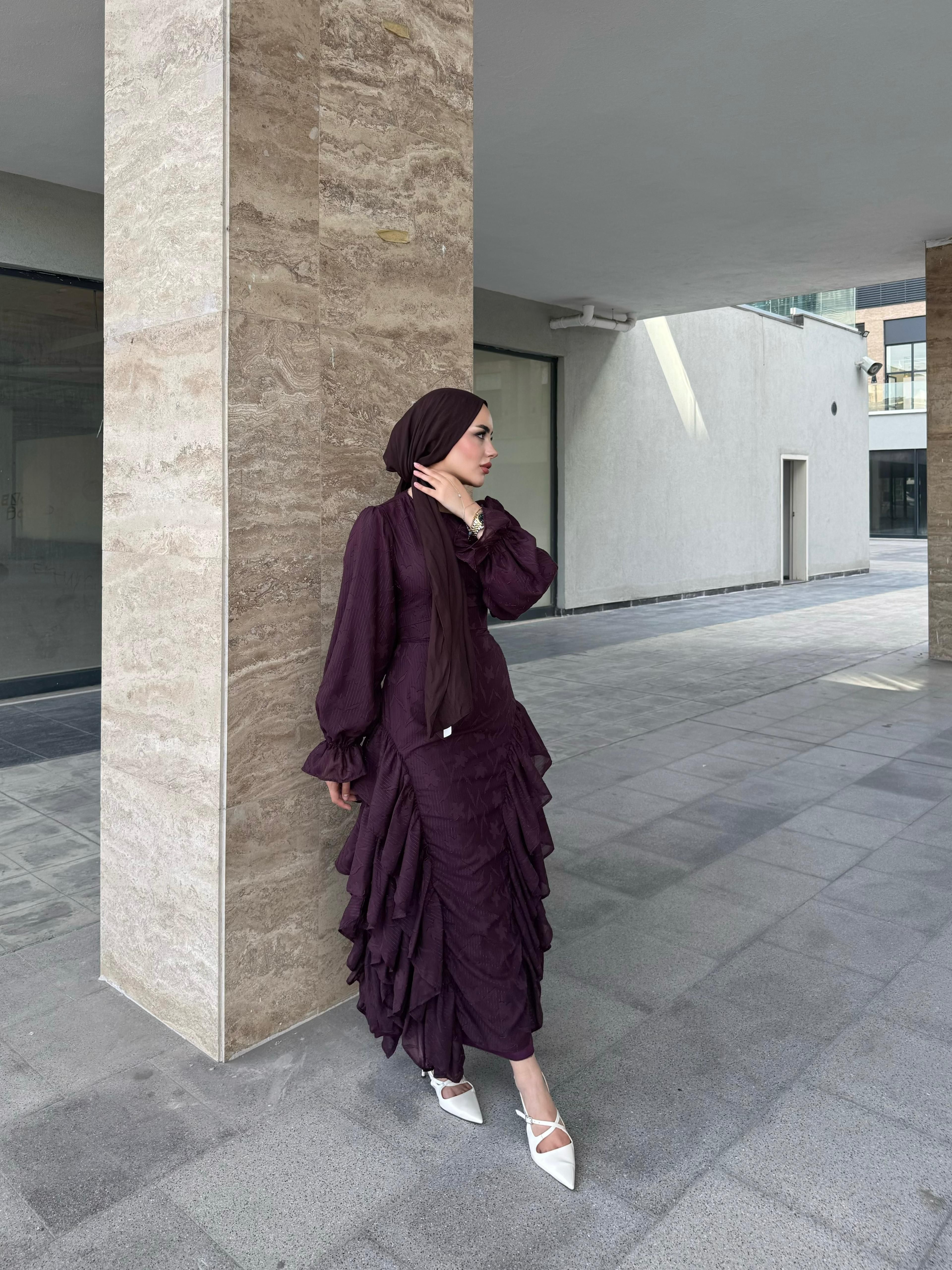IŞIL ELBİSE - Mürdüm