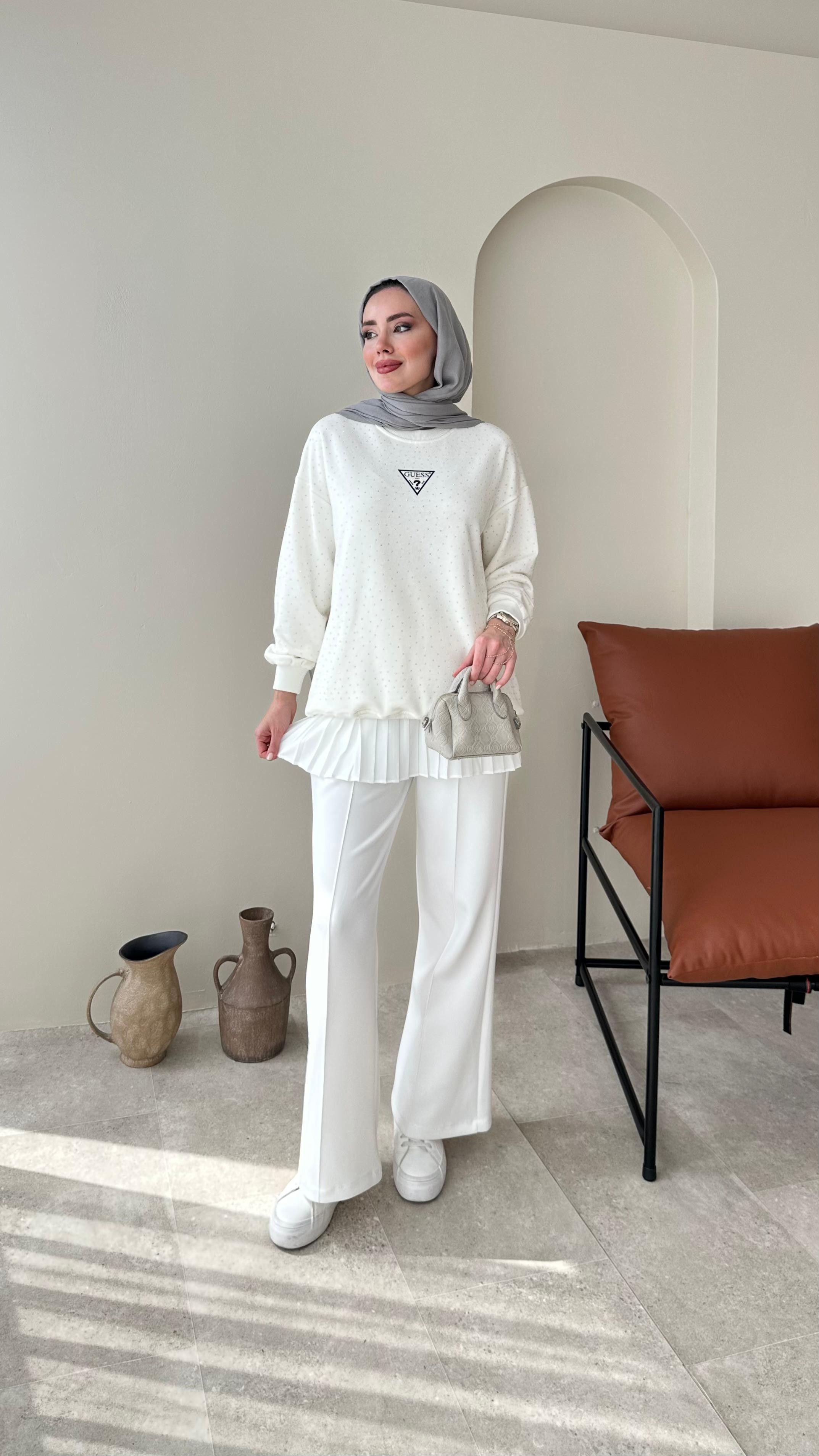 Muadil Sweat - Beyaz