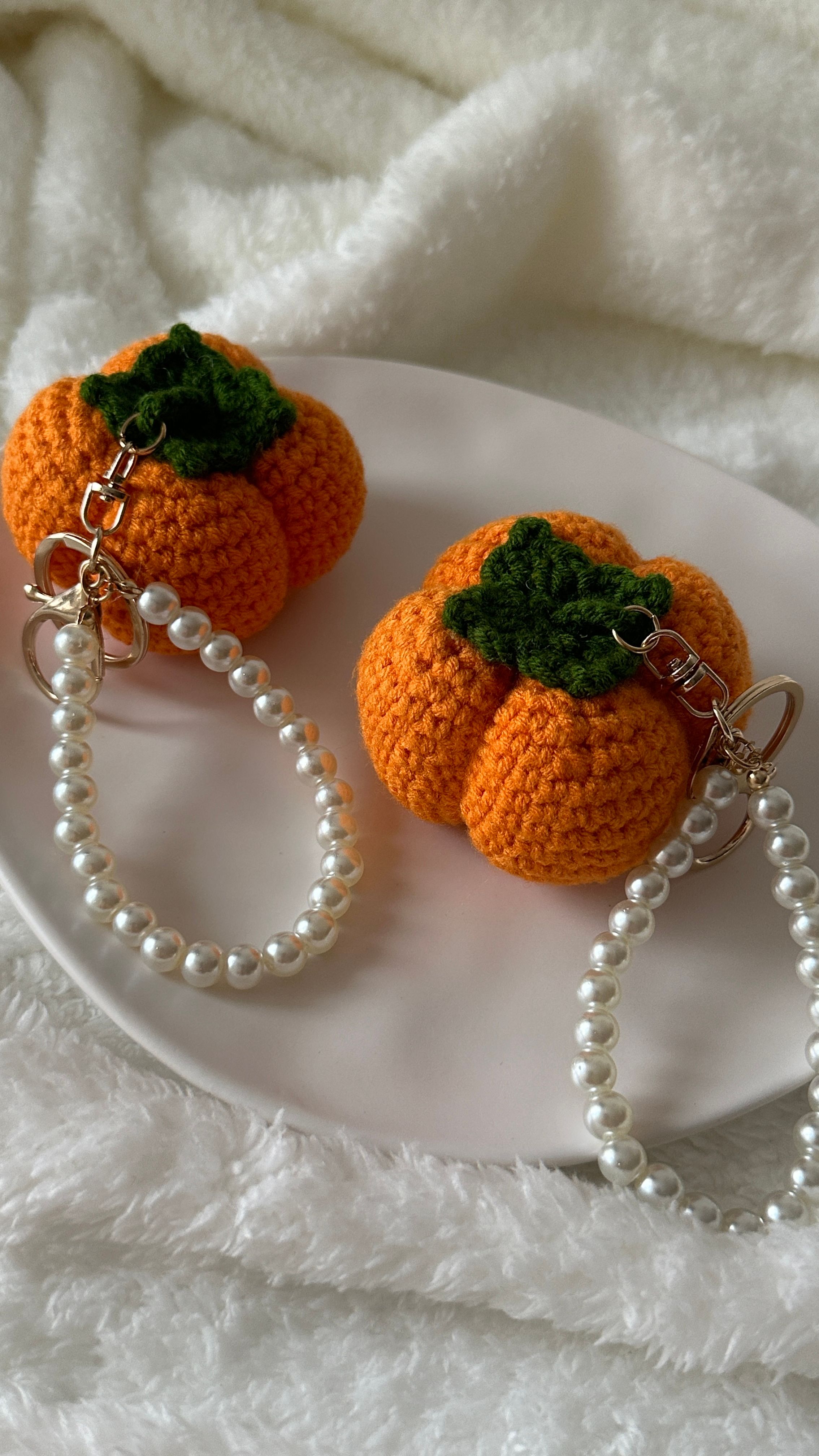 Örgü Pumpkin Anahtarlık