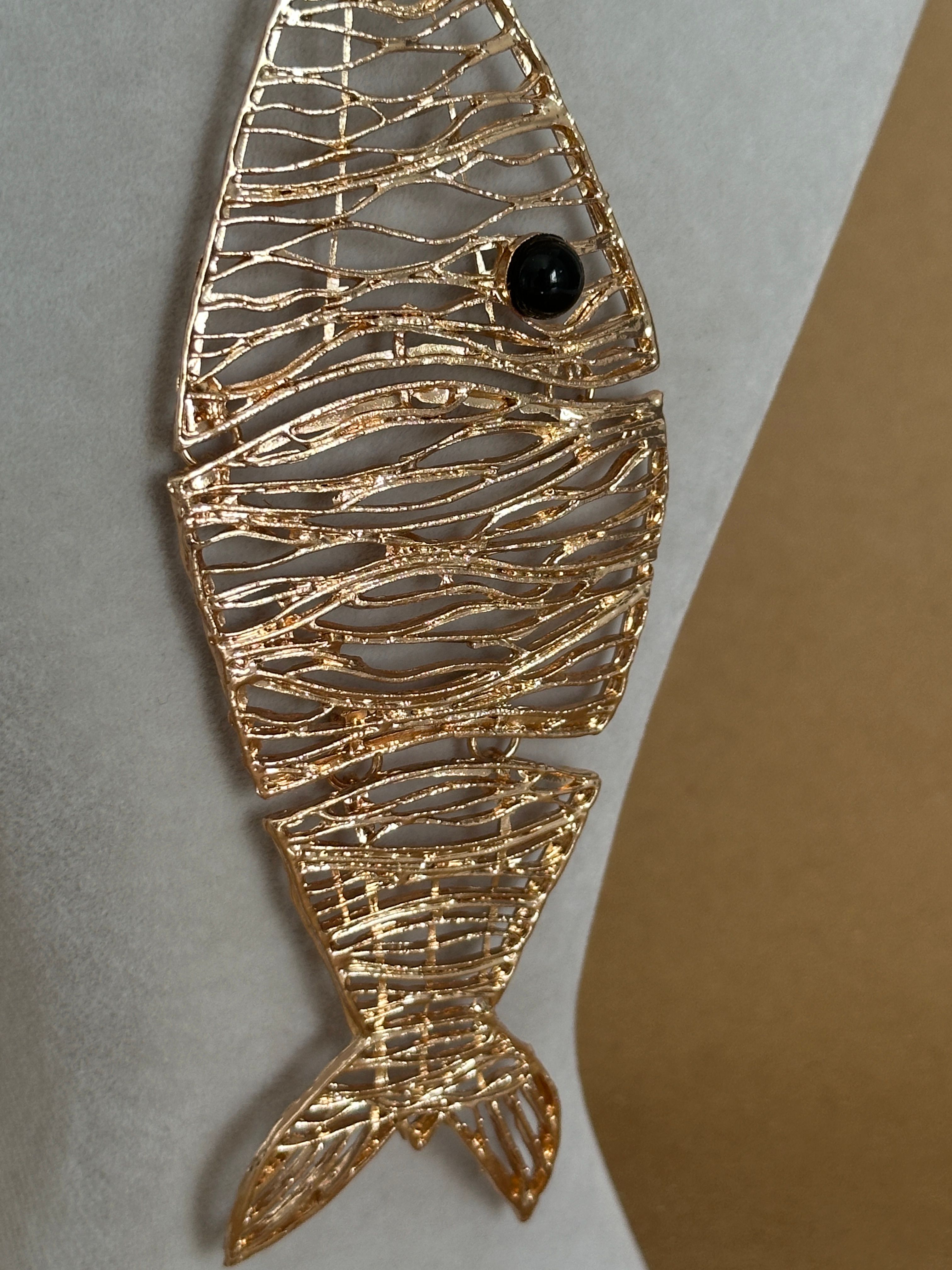 Gold Balık Tasma Kolye