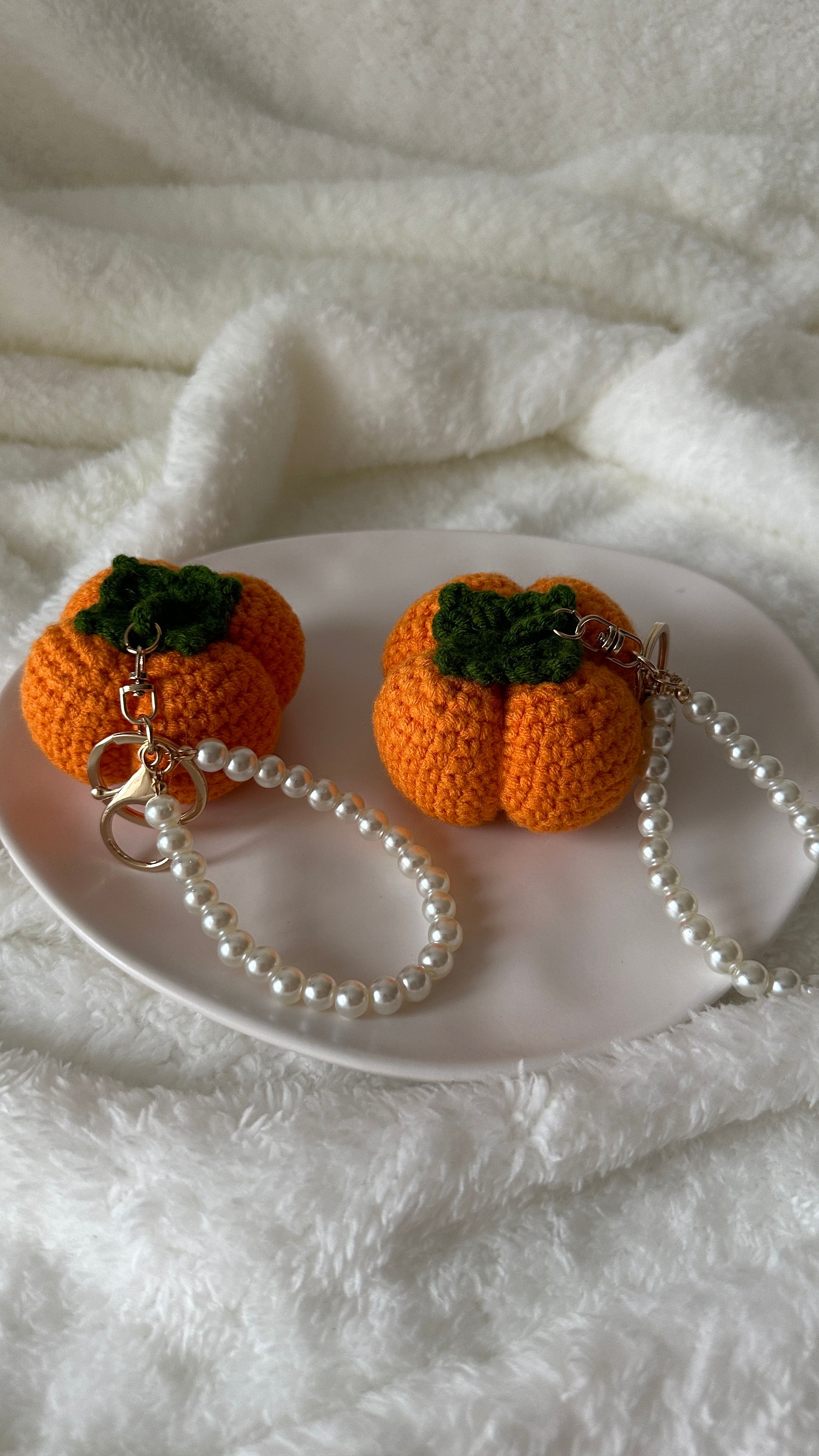 Örgü Pumpkin Anahtarlık