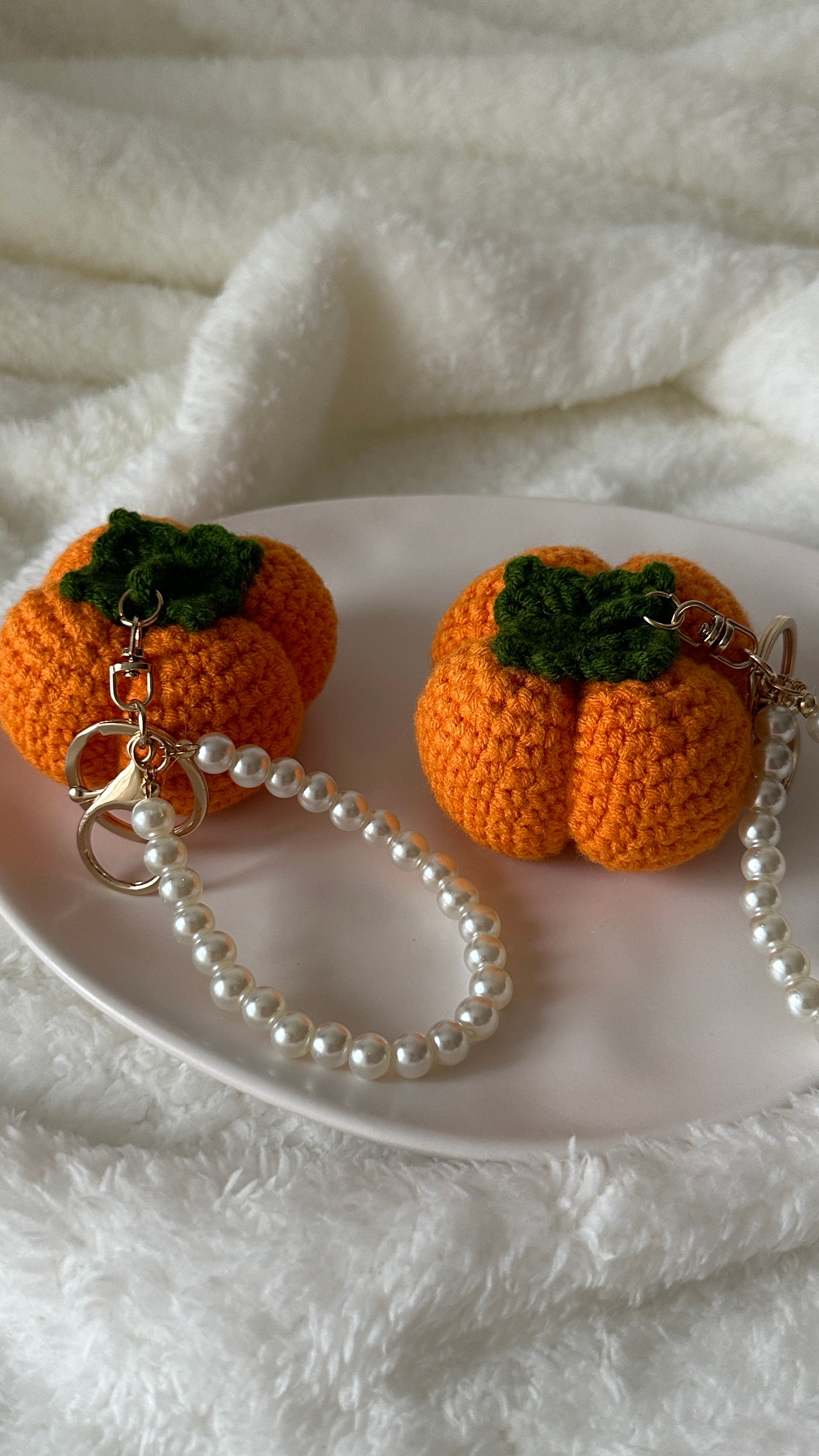 Örgü Pumpkin Anahtarlık