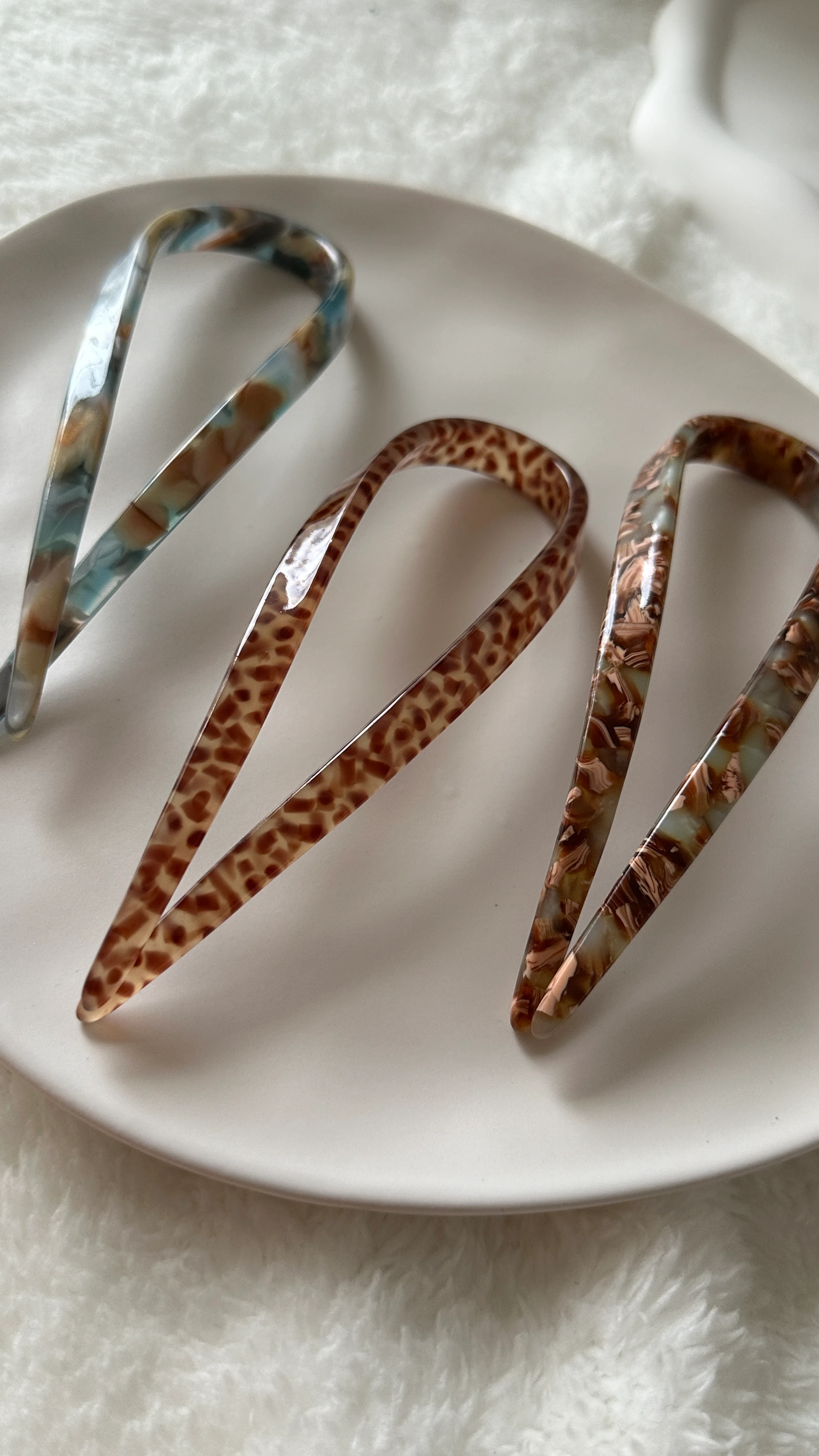 Oval Okyanus Fransız Saç Tokası