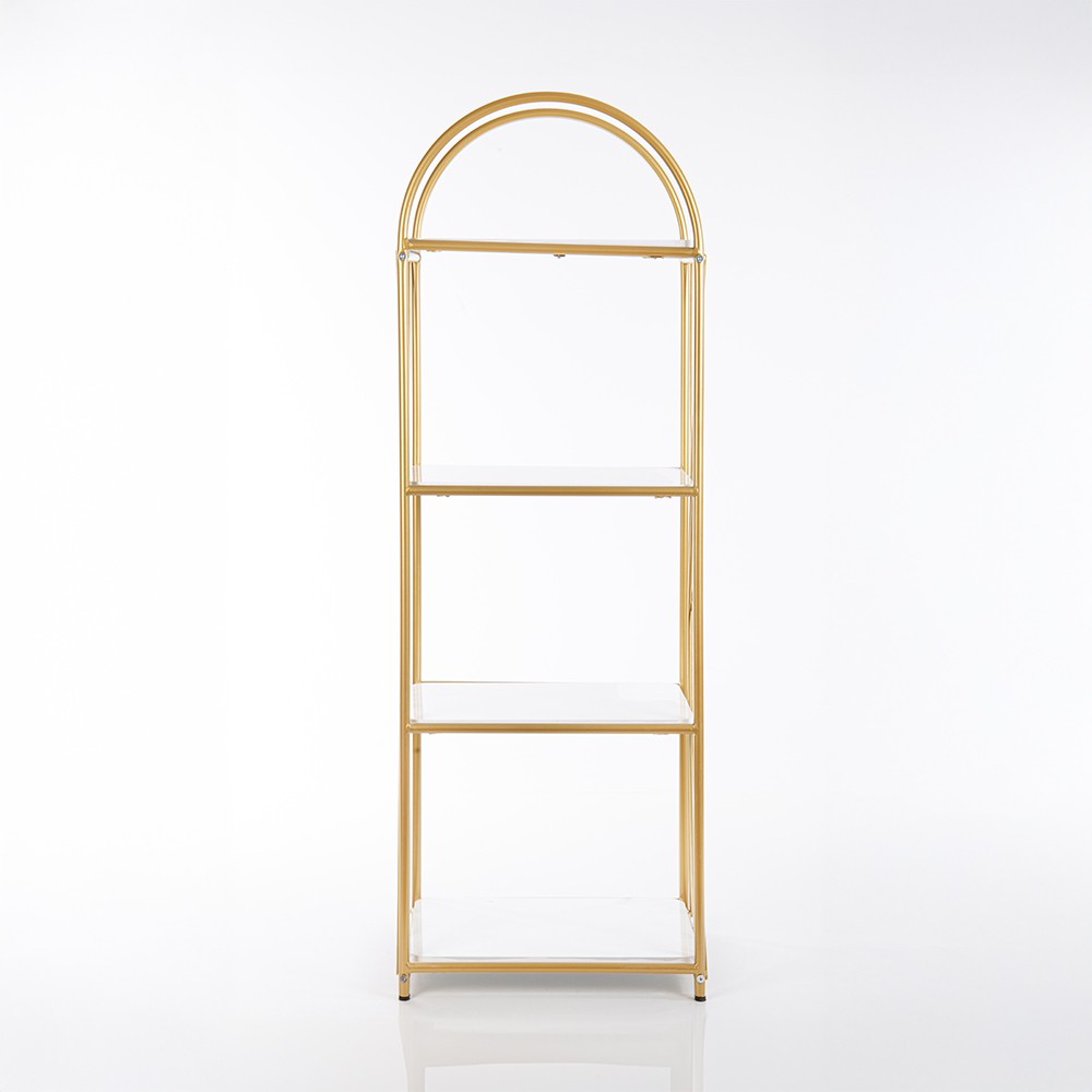 Demeter Gold Metal 4 Katlı Dekoratif Raf