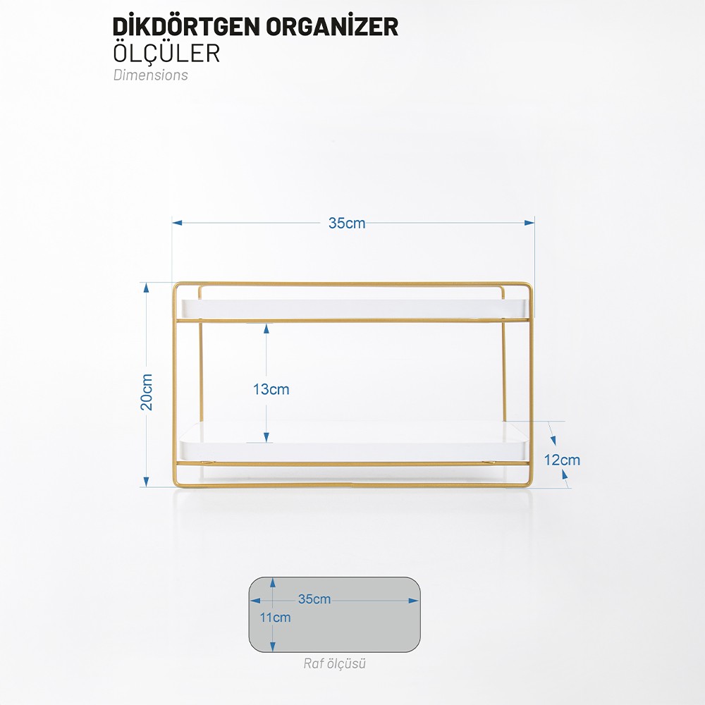 Dikdörtgen Çok Amaçlı Banyo Düzenleyici