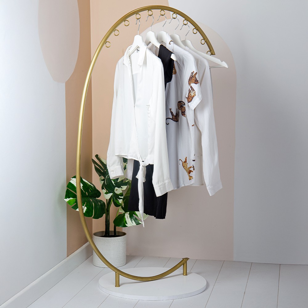 Medusa Gold Metal Ayaklı Askılık