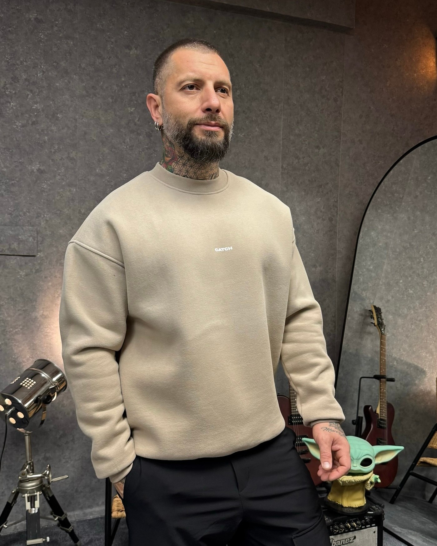YIKAMALI SWEATSHIRT-BEJ