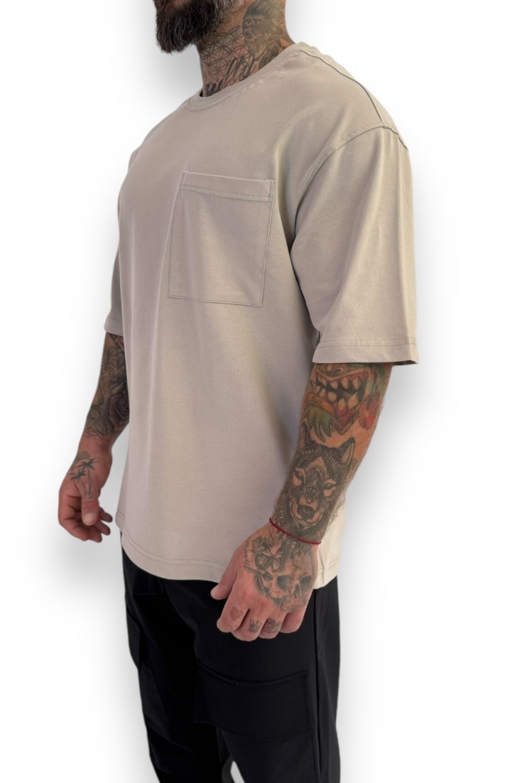 24CY-04 T OVERSIZE T-SHIRT BEJ