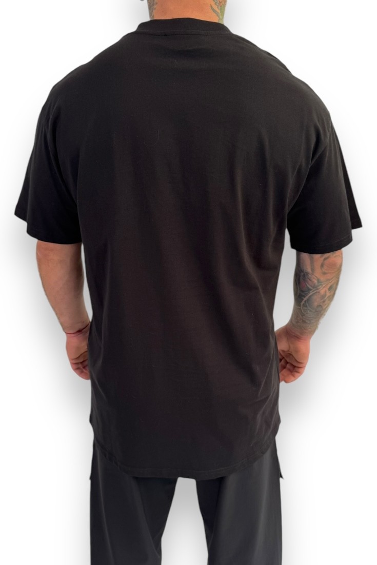 24CY-049 OVERSIZE T-SHIRT SIYAH