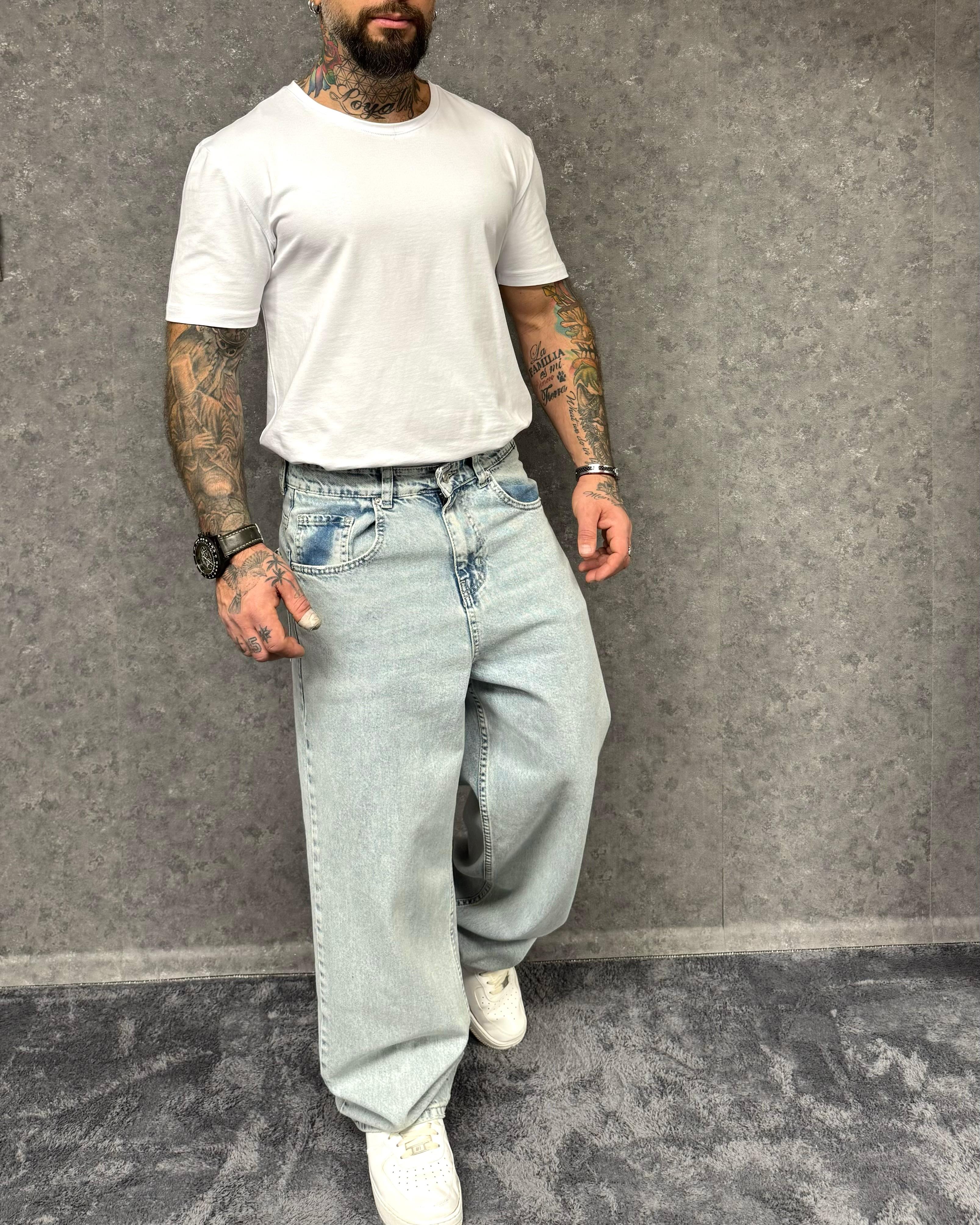 Baggy Jean - BUZ MAVİ