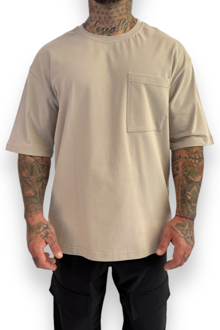 24CY-04 T OVERSIZE T-SHIRT BEJ