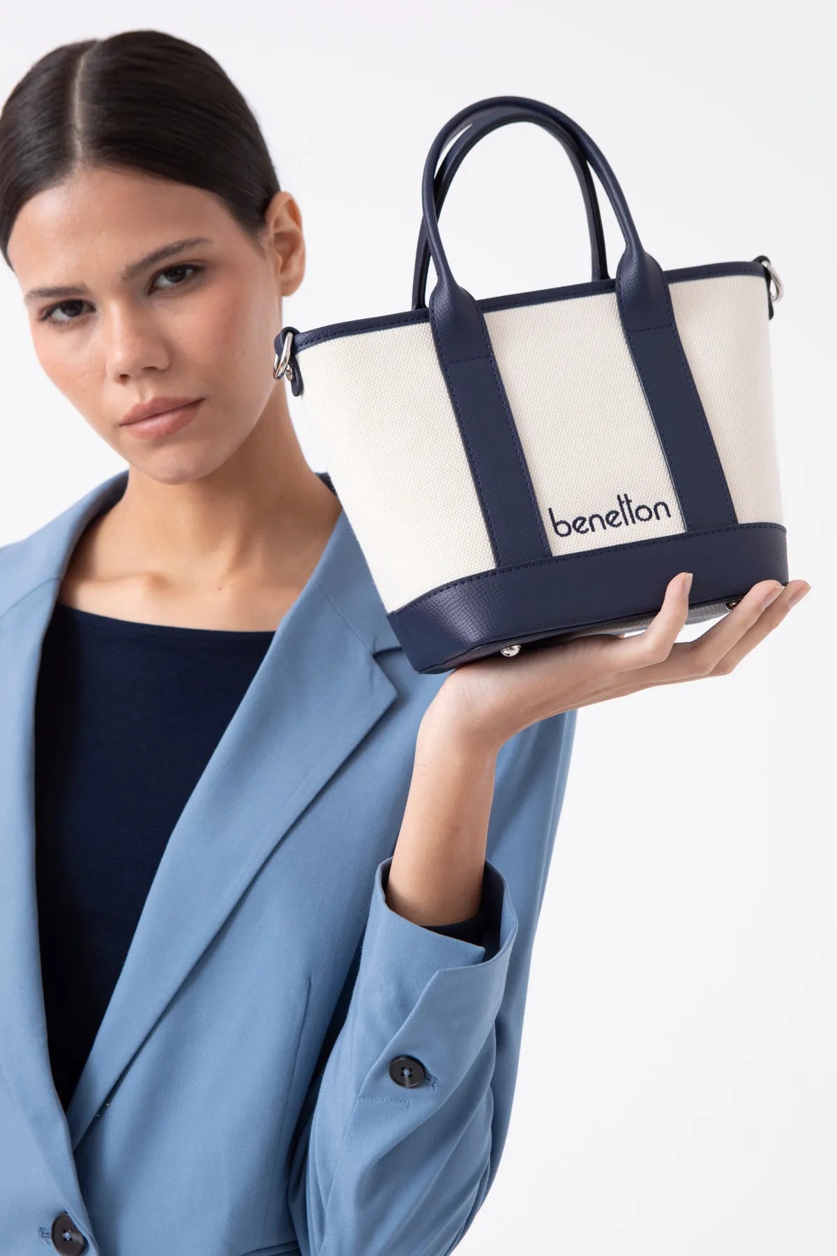 BENETTON 1539 KADIN ÇANTA - LACİVERT