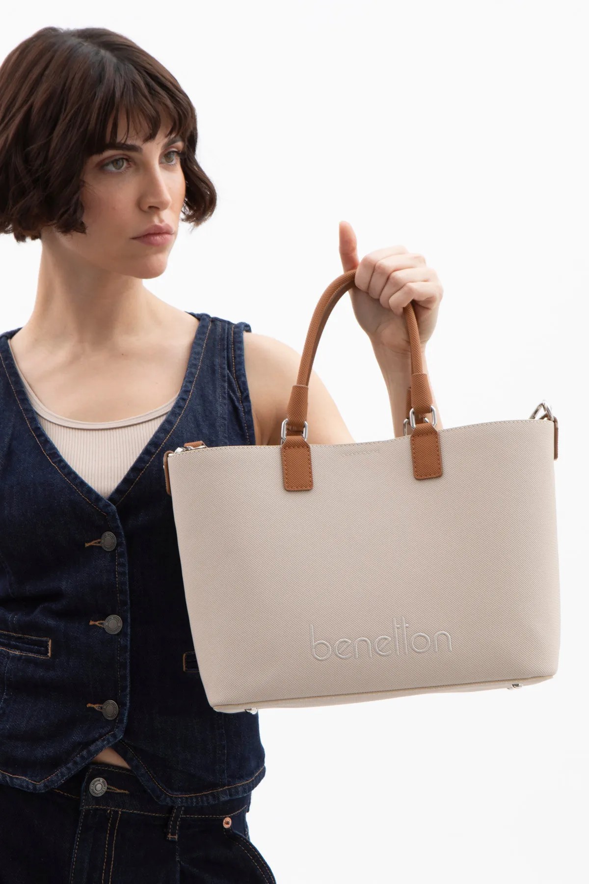 BENETTON 1617 KADIN ÇANTA - BEJ CAMEL