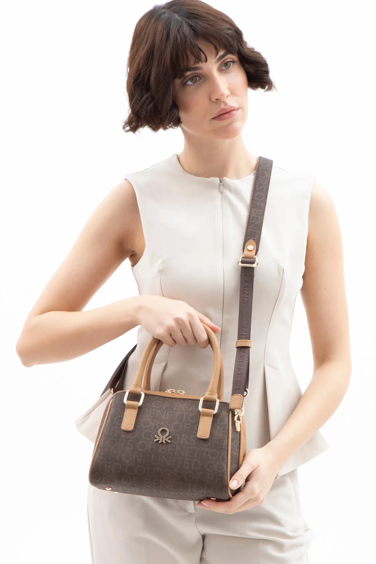 BENETTON 1613 KADIN ÇANTA - KAHVE CAMEL