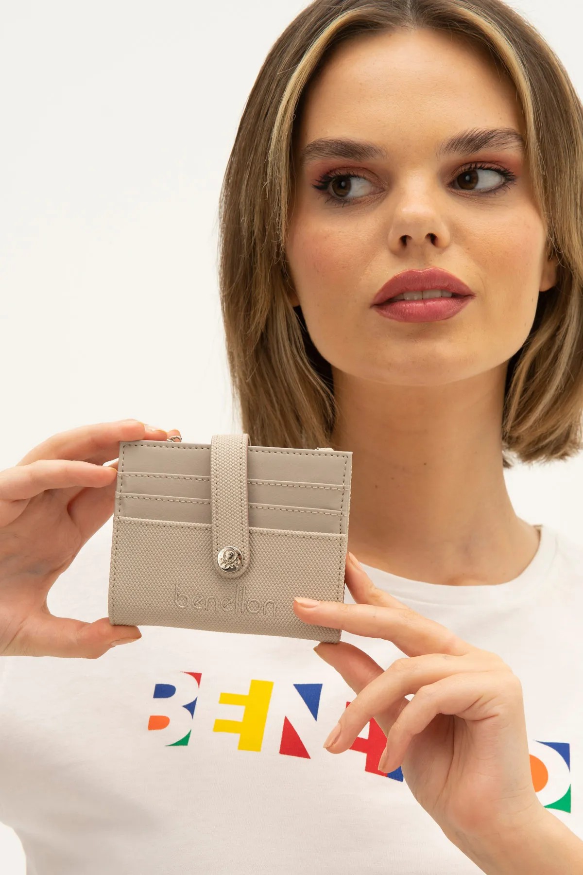BENETTON 1308 KADIN CÜZDAN - TAŞ