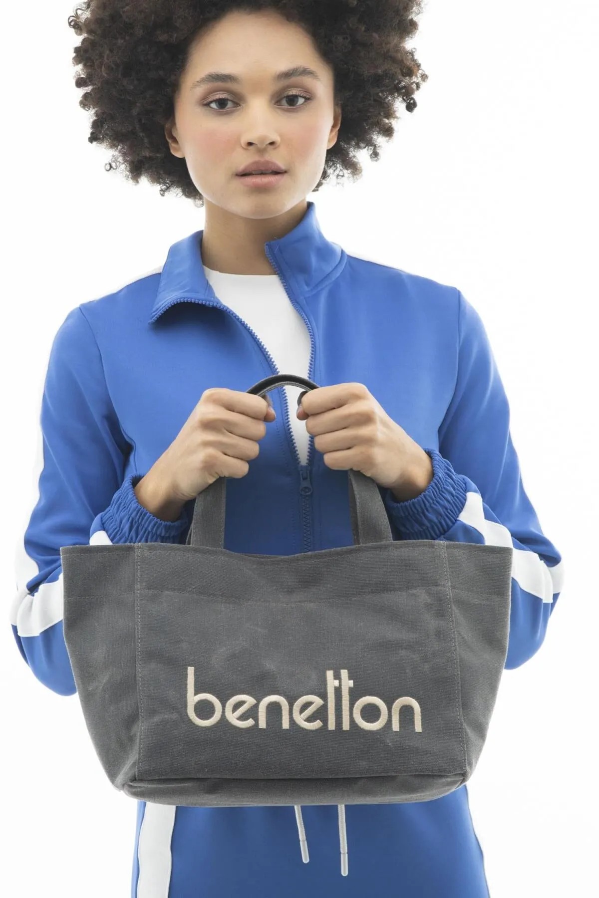 BENETTON 1102 KANVAS KADIN ÇANTA - GRİ