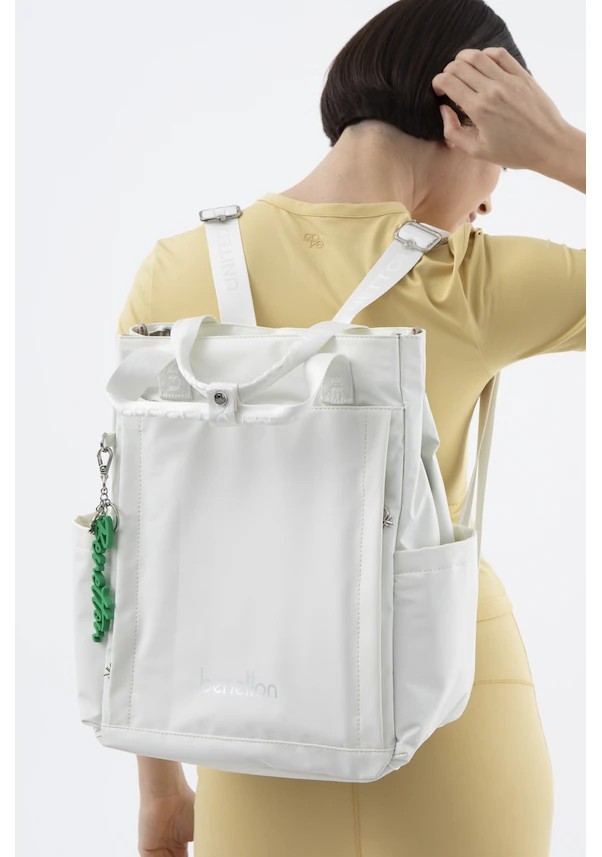 BENETTON 1578 KLEIN SIRT ÇANTASI - BEYAZ