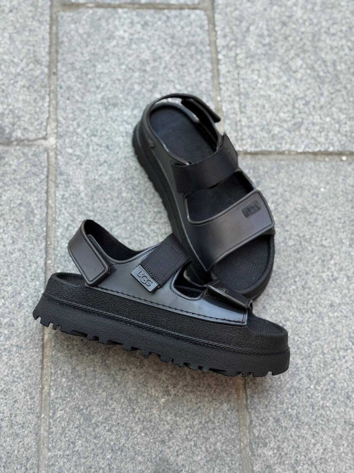 HEYBAGS 919 KALIN TABANLI SANDALET - SİYAH