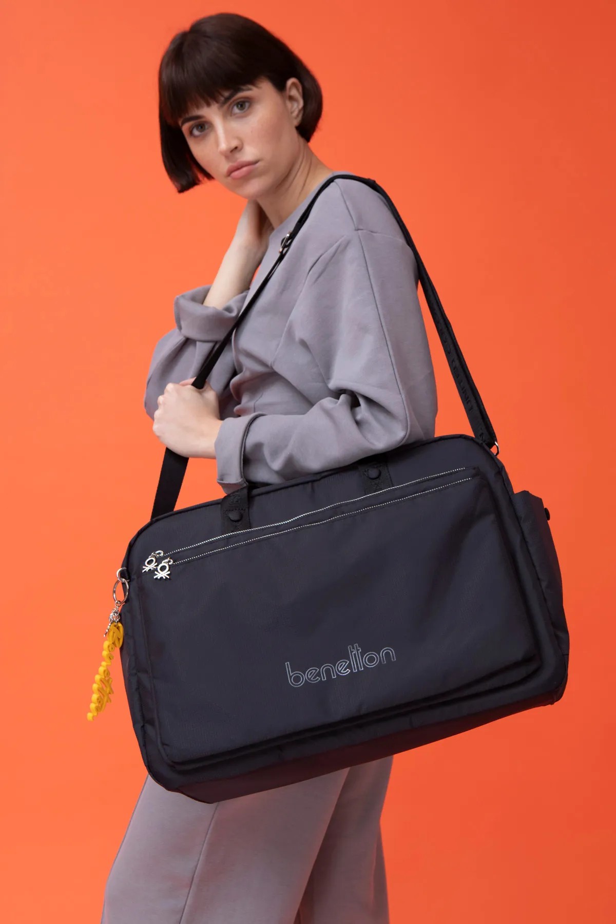 BENETTON 1466 SEYAHAT ÇANTASI - SİYAH